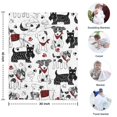 thumbnail image 4 of Scribble Dogs Blanket,Comfortable Soft Flannel Throw Blanket,All Season,Warm Lightweight Blankets for Sofa Bed Couch Living Room Chair,30"x40"(80x100cm), 4 of 4