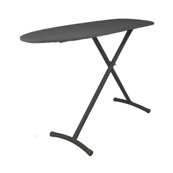 Hospitality 1 Source IBCL4821 Compact Ironing Board w/ Charcoal Cotton Cover - 48"L x 14"W x 36"H, Black Steel Legs- Case of 4