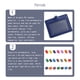 thumbnail image 2 of Matsuzay 10 fundas protectoras para tarjetas de identificación, fundas multifuncionales para tarjetas de autobús Carpetas de archivos Horizontal/Azul oscuro, 2 of 6