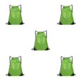 thumbnail image 2 of VONKY Portable Nylon Drawstring Bag Sack Beach Gym Backpack Shoes Bags Convenient and Versatile Light Green 5Set, 2 of 6