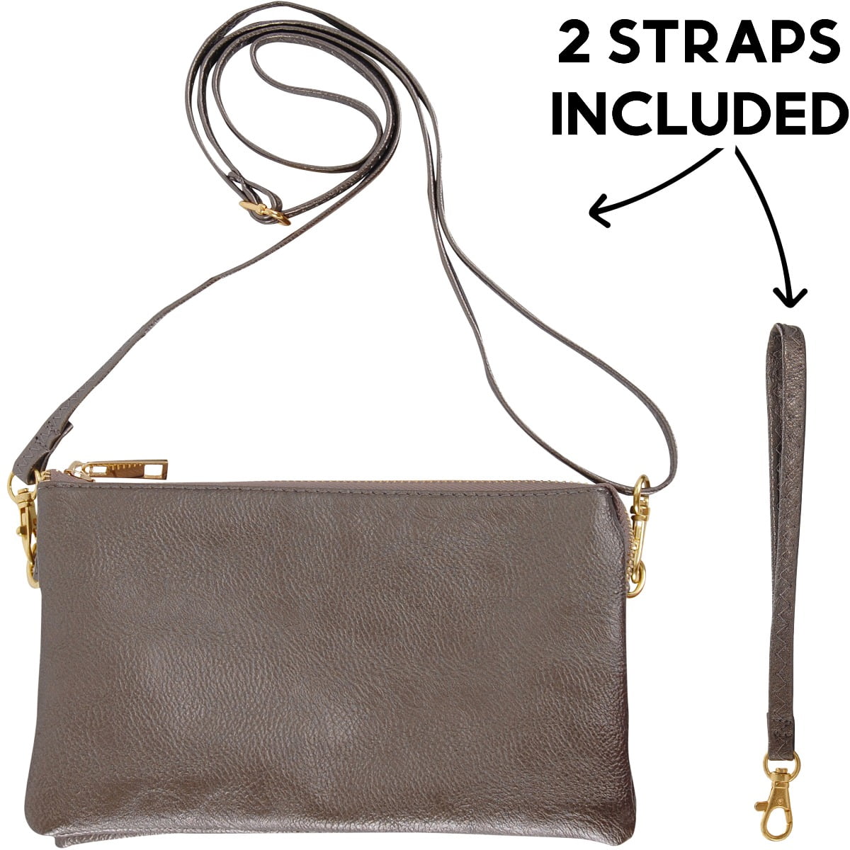 Crossbody Strap Replacement Natural/ Honey or Dark Brown Handcrafted Patina  Real Leather Strap for Pochette Clutch and Small Lux Purses 