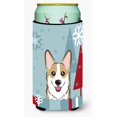 thumbnail image 1 of ""Caroline'S Treasures Vacaciones de invierno Sable Corgi Tall Boy Koozie Hugger Multicolor"", 1 of 1
