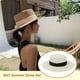 thumbnail image 2 of Minnieouse Sombrero de paja de verano, protección solar de ala ancha, informal, transpirable, senderismo, Picnic, pesca, viaje, gorra protectora solar de Sombreros Blanco Leche Negro NO5 Minnieouse AP012495-05, 2 of 6