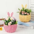 thumbnail image 4 of Fokuz Easter With Handle Easter Rabbit Vine Weaving Picnic With Rabbit Ears Wicker Easter Egg Candy Suitable For Egg Party Easter, 4 of 5