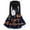 Blue #025, variant on Women's Halloween Dress Ghost Hepburn Crew Neck Novelty Dresses Spider Cocktail Long Sleeve Fashion Swing Dress with Belt 3XL