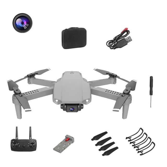 Drone 6 Axis Gyro Drone Cámara dual WiFi Control remoto Quadcopter Juguete volador plegable, Gris Inevent EL003191-02
