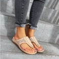 thumbnail image 4 of LEEYNEER Women Sandals Clearance 2023! Women‘s Flip-Flops with Arch Support Wedges Casual Shoes Solid Color Low-heeled Sandals Fashion Flip Flop Orthopedic Sandals Non-Slip, 4 of 6