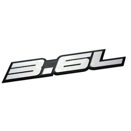 Charger Emblem - 3.6L Liter Embossed SILVER on Black Highly Polished Real Aluminum Auto Emblem Badge Nameplate for Chrysler Dodge Charger Journey Ram Jeep Grand Cherokee Wrangler JK Sport Sahara Volkswagen Fiat Malibu