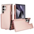 thumbnail image 2 of Wallet Case for Samsung Galaxy S25 Ultra, with Wrist and Shoulder Strap Kickstand Flip PU Leather 6 Card Slots Zipper Pocket Shockproof Protective Phone Cover for Galaxy S25 Ultra, Rosegold, 2 of 8