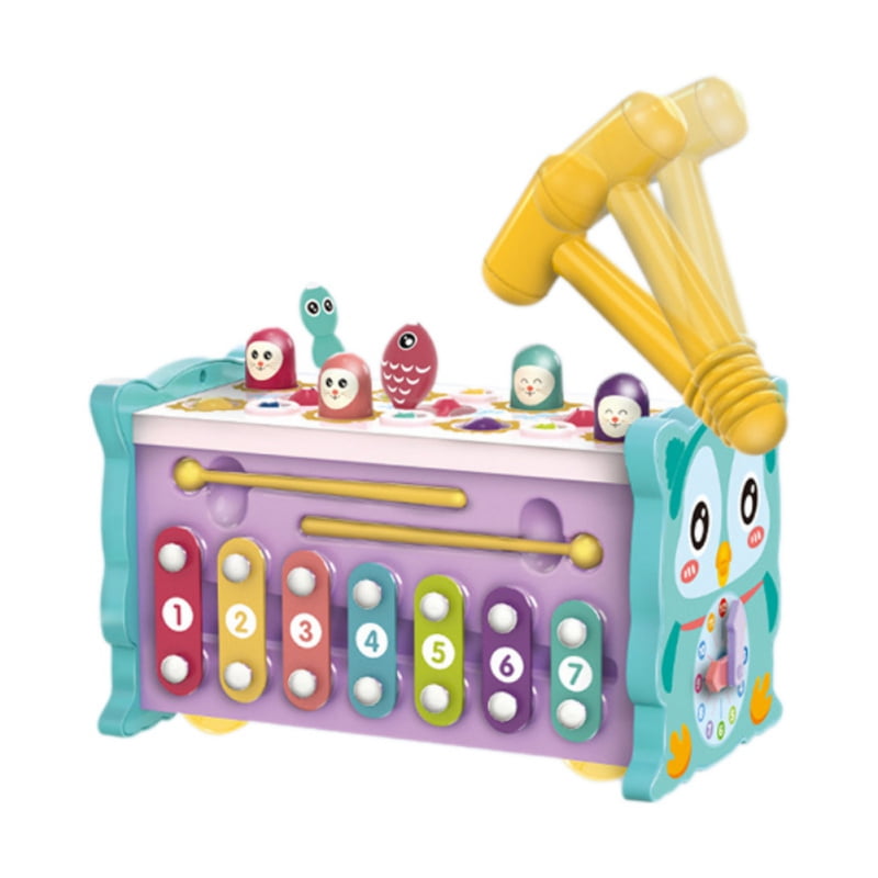 Whack a Mole Game 8 in 1 Wooden Montessori Toys for 1 Year Old