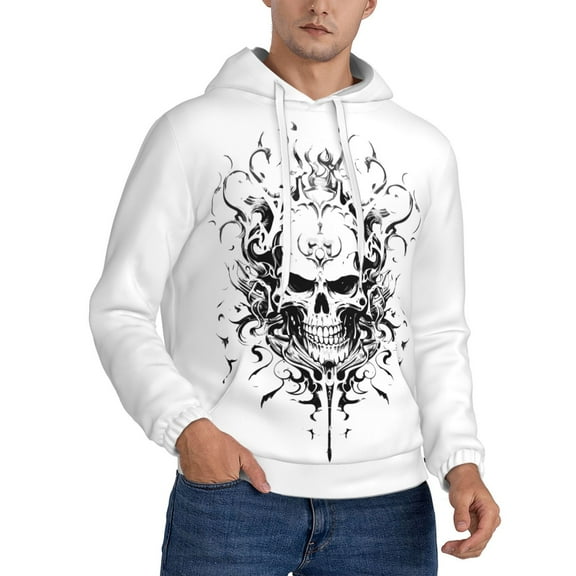 Skull Hoodie Men Unisex 3d Fleece Hooded Sweatshirt 3x-Large