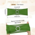 thumbnail image 2 of Uxcell 20 Pack Chair Sashes, Stretch Chair Cover Band with Buckle Slider Polyester Bows Cover Band Universal Elastic Ties for Wedding Party Ceremony Event Decorations, Dark Grass Green, 2 of 6