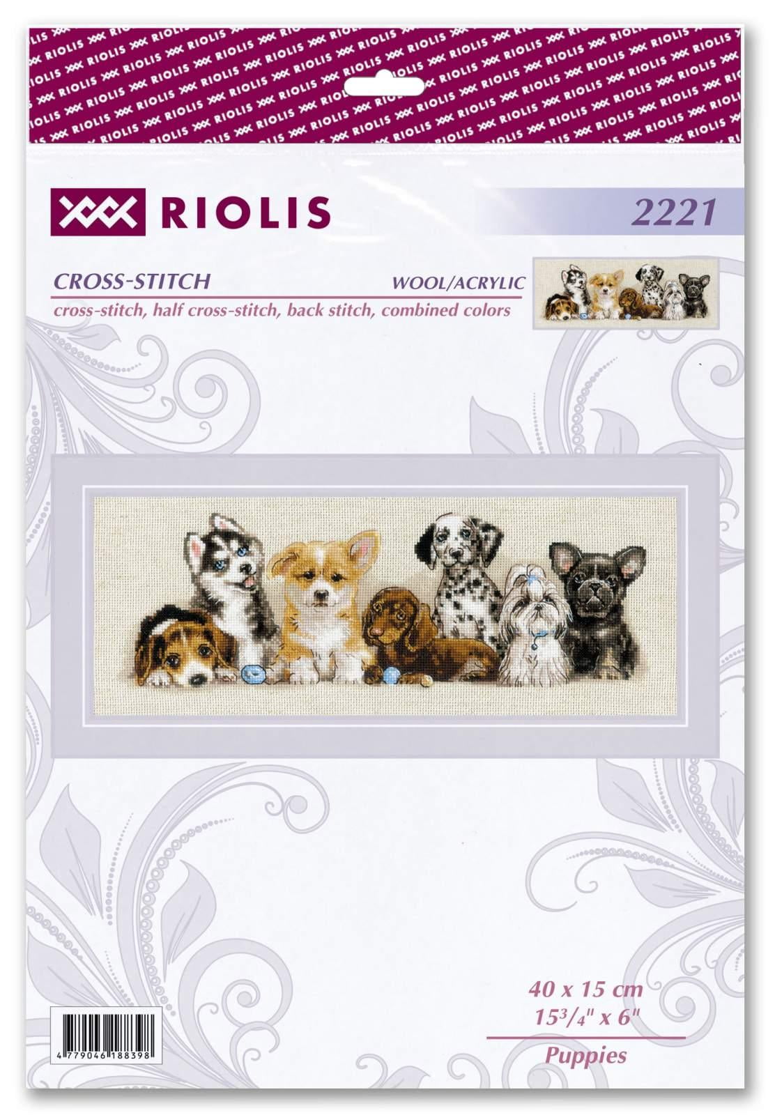 RIOLIS Counted Cross Stitch Kit 15.75"X6"-Puppies