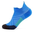 thumbnail image 5 of Paquete de 4 calcetines tobilleros para correr para hombre, calcetines deportivos acolchados de corte bajo, calcetines ligeros, un par de cada color, 5 of 5