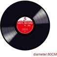 thumbnail image 1 of Vinyl Record Design Round Floor Mat 60/80 / 100cm Living Room Bedroom Kitchen Floor Cover Carpet, 1 of 5
