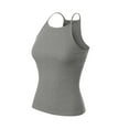 thumbnail image 3 of Made by Olivia Women's Halter Neck Ribbed Tank Top, 3 of 4