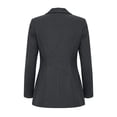 thumbnail image 6 of Womens Faux Suede Blazer Business Casual One Button Slim Suit Jackets Lapel Collar Solid Color Trendy Outfits Dark Gray XL, 6 of 9