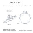 thumbnail image 6 of Rosec Jewels IGI Certified Lab Grown Diamond Engagement Ring for Women - 1 Carat - E-VS1 Grade - with Jewelry Box, 18K White Gold, US 10.00, 6 of 7