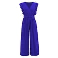 thumbnail image 4 of Ruyang Women's Jumpsuits Dressy Elegant Comfy Stretch Pull On Sleeveless High Waist Wide Leg Pants Fashion Jumpsuit Romper, 4 of 4