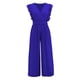 thumbnail image 1 of Gibobby Monos Holgados Mono de empalme con cuello en V Pantalones rectos Diseño simple y exquisito(Azul， M), 1 of 4