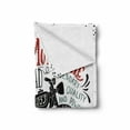 thumbnail image 2 of Motorcycle Soft Flannel Fleece Throw Blanket, Composition with of the Road Free High Speed, Cozy Plush for Indoor and Outdoor Use, 50" x 70", Slate Blue Vermilion, by Ambesonne, 2 of 6