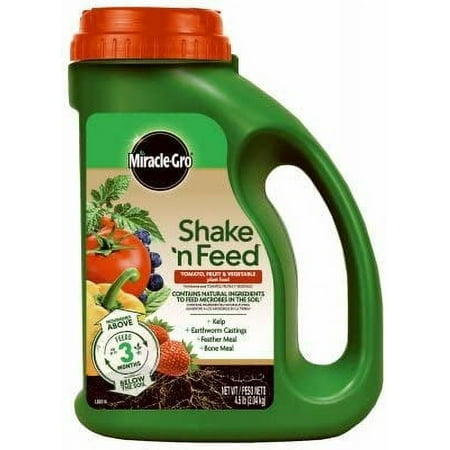 Scotts Miracle Gro Shake N Feed Plus Calcium For Tomatoes Fruits And Vegetables 9-4-12 Granules Continuo — Residential Use Standard Application