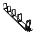 thumbnail image 2 of 6X 19 Inch 1U Rack Cabinets Cable Management Network Organizer Hollow Metal Base Five Ring Detachable Wire Manager Frame, 2 of 7
