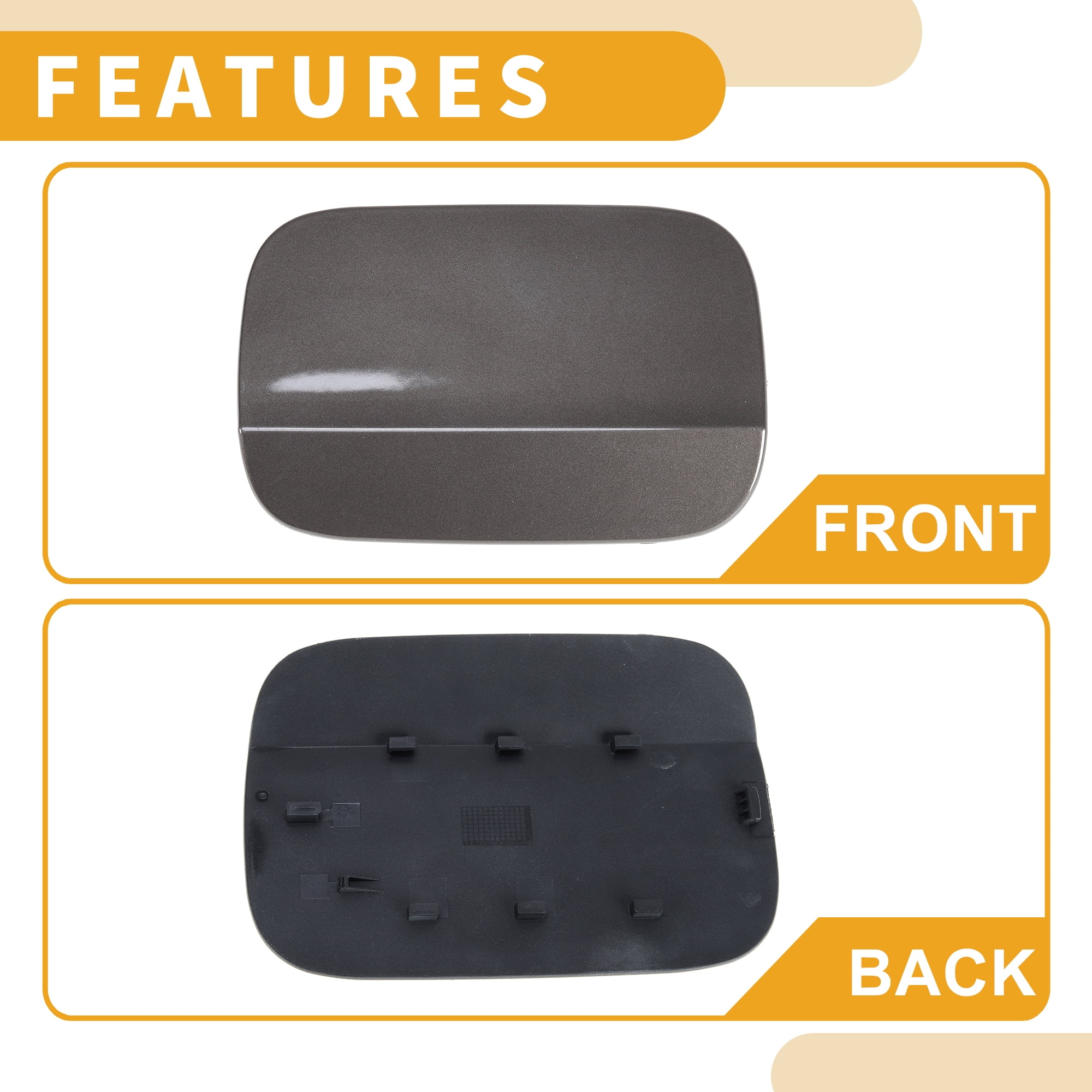 Unique Bargains Tank Door Cap for Volkswagen Passat 2011-2018 Filler Flap Cover Car Gold