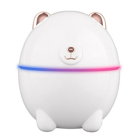 

BOINN Air Humidifier Cute Pet Mini Household Small Aromatherapy Car Creativity Bear USB Humidifier LED Night Lamp White