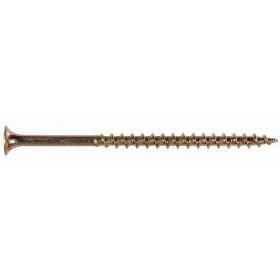 Hillman Power Pro No. 8 x 1-3/4 in. L Star Flat Head Yellow Zinc-Plated Steel Wood Screws 175 pk