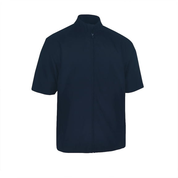 Monterey Club Men's Water repellent shell Full Zip Wing collar Full Lining Short Sleeve Sport Windbreaker #1792