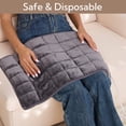 thumbnail image 4 of SUNNY HEAT Weighted Electric Heating Pad, 18 x 33 in, Soft Checkered Flannel, 5 Heat Settings, 2-Hour Auto-Off, Machine Washable, Silver Gray, 4 of 6