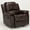 Burnished Brown, variant on Comfort Pointe Clifton Burnished Brown Faux Leather Glider Rocker Recliner