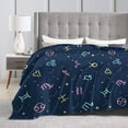 thumbnail image 6 of ZNDUO Graffiti Colorful Zodiac Pattern Throw Blanket, Lightweight Cozy Soft Throw Blanket for Couch, 40"x30" Throw Blankets for Bed, 6 of 8