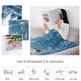thumbnail image 4 of Christmas Snowman Throw Flannel Blanket 50x60In Xmas Tree Snowflake Winter Truck Dark Blue Super Soft Cozy Bed Blanket, Lightweight Plush Fuzzy Bed Throw for Bedroom Sofa Couch Living Room, 4 of 4
