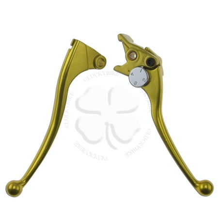 Gold Brake Clutch Lever Set Kawasaki Ninja Zx6r 636 Zx9r Zx10r