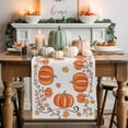 thumbnail image 2 of Fall Table Runner Thanksgiving Orange Pumpkin Table Runners Autumn Maple Leaf Vine Branch Cotton Linen Dresser Scarf Kitchen Dining Table Decor for Fall Holiday Party Decor 13x36 Inch, 2 of 9