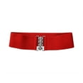 thumbnail image 2 of Women's Fashion Elastic Cinch Belt 3 Wide Stretch Waist Band Clasp Buckle, 2 of 6