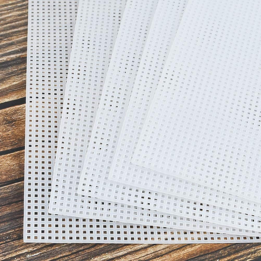 20Pcs Plastic Mesh Canvas Sheets for Embroidery, Acrylic Yarn Crafting, Knit and Crochet Projects (10.2 x 13.2 Inch)
