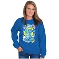 thumbnail image 3 of Retro Sassy Smurfette Love Corp Women Crewneck Sweatshirt Brisco Brands X, 3 of 6