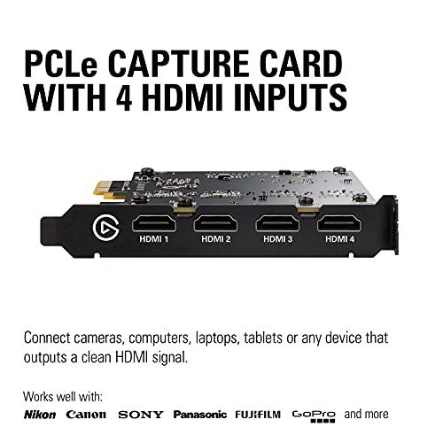 Elgato Cam Link Pro Pcie Camera Capture Card 4 Hdmi Inputs 1080p60 Full Hd 4k30 Multiview Streaming Video Conferencing Obs Zoom Etc Walmart Com