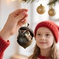 thumbnail image 4 of Adornos de bellotas del bosque acogedor. Decoración colgante de animales en acrílico 2D para árbol de Navidad. Decoración para fiestas con temática del bosque y para el hogar., 4 of 7