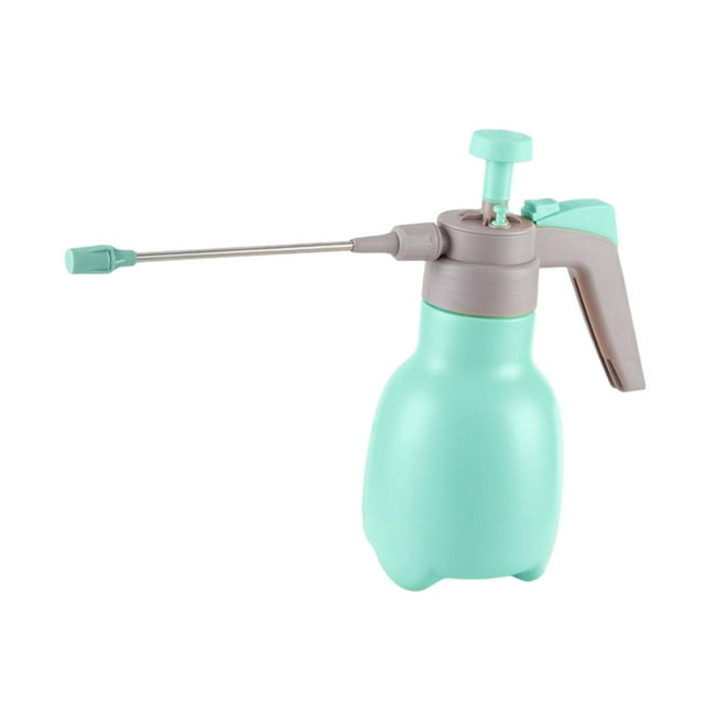 Rociador de bomba de jardín, botella rociadora de agua nebulizada, mango antideslizante, botella rociadora de 1 l, niebla fina para bañar mascotas y poste de extensión verde