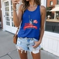 thumbnail image 2 of UngA 250th Anniversary USA Tank Tops Women USA T Shirt American Flag Tee Tops 4th of July Patriotic Freedom Sleeveless Tshirts for Women (Blue,S), 2 of 8