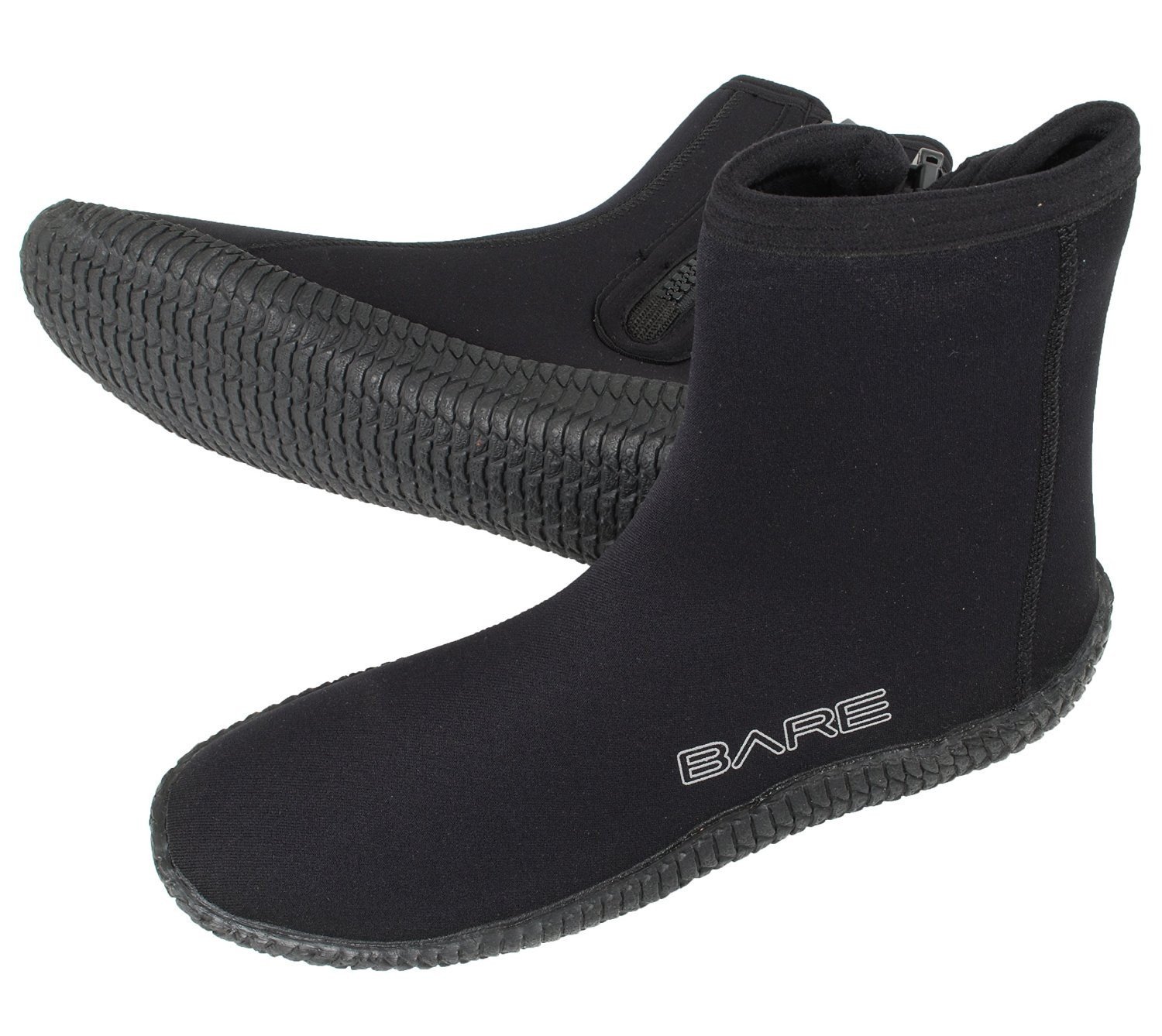 5mm Soft Sole Zipper Dive Boots, Size 5, Heavyduty zipper with wide