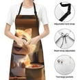 thumbnail image 4 of Kdxio Cartoon Cooking Cat Apron with Pockets Adjustable Kitchen Aprons for Men Women Waterproof Aprons for Cooking,Drawing,Crafting, Baking Household Cleaning, 4 of 5