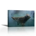 thumbnail image 1 of Polar Bear swimming underwater - Contemporary Fine Art Giclee on Canvas Gallery Wrap - wall décor - Art painting - 34 x 22 Inch - Ready to Hang, 1 of 2
