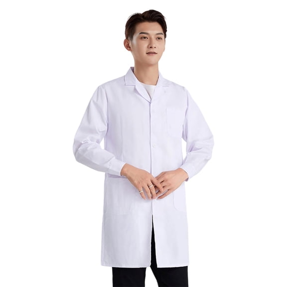Professional Cotton Laboratory Coat Ergonomic Stitching Ergonomic Scrubs Long Sleeve Blouse For Staff