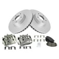 thumbnail image 2 of TRQ Front Brake Pad & Rotor Kit Brake Caliper Brake Pads Brake Rotor Ceramic Vented Premium G-Coated Fits Select 2005-2006 Saab 9-2X 2003-2008 Subaru Impreza 2002-2005 Legacy, 2 of 6