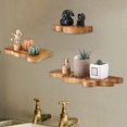 thumbnail image 6 of 3 Pcs Wall Shelves Floating Shelves Wall Display Shelf Wooden for Bedroom Living Room Office Decor, 6 of 9